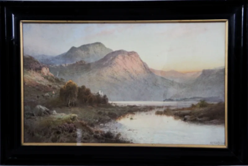 Aquarel Schots landschap - Diversen › Schilderijen en prenten - Gesigneerd Alfred de Bréans
68 x 46 cm
a 1900