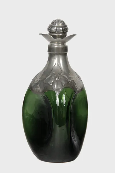 Art déco karaf met tin beslag