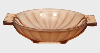 Art déco schaal, geperst glas