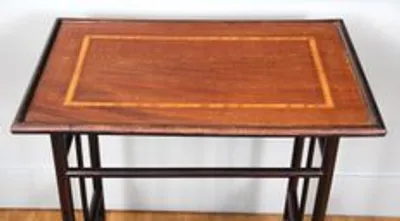 Edwardian bijzettafeltje faux bambou thumbnail 3