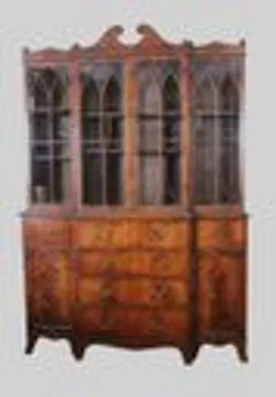 Edwardian breakfronted boekenkast thumbnail 2