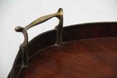 Edwardian mahoniehouten dienblad thumbnail 4