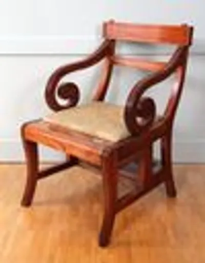 Georgean stijl bibliotheektrap zetel thumbnail 3