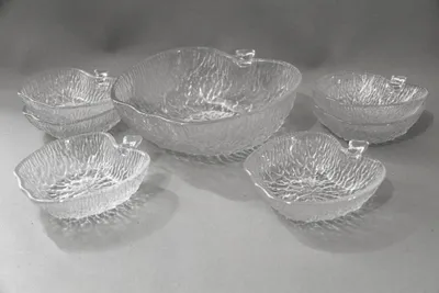 Glazen dessertset vintage