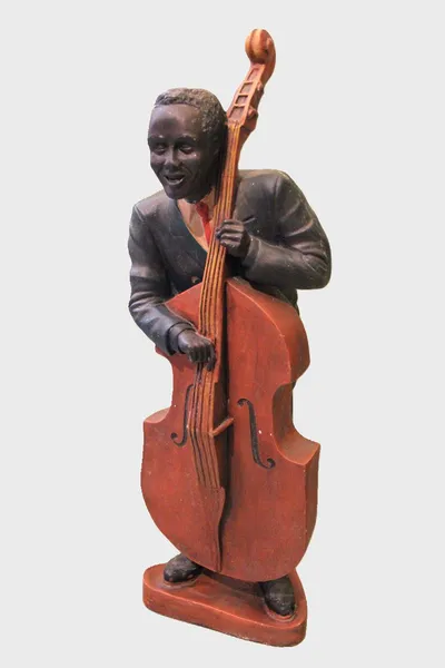 Jazzmuzikant in leder