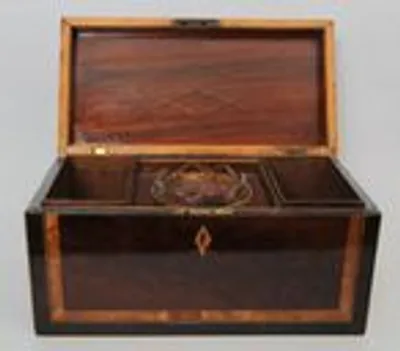 Mahoniehouten theedoos thumbnail 2