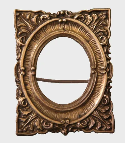 Miniatuurkadertje in messing