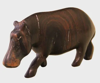 Nijlpaardje in palissanderhout