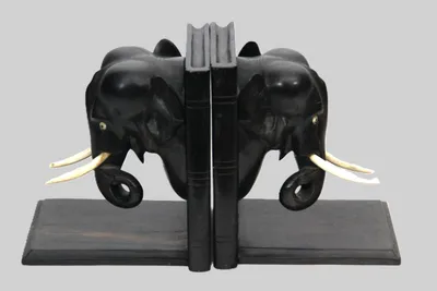 Paar boekensteunen in palissanderhout