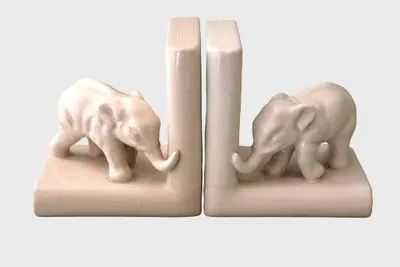 Paar boekensteunen olifantmotief (1)