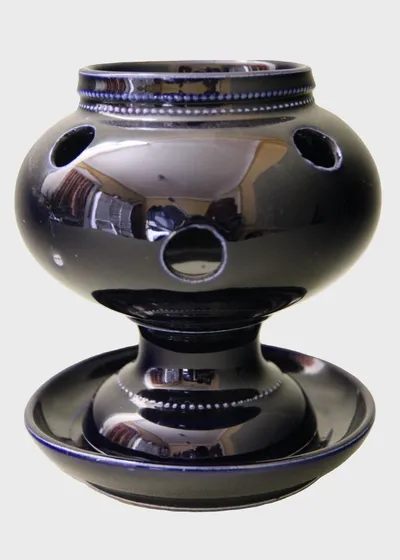 Paar cobaltblauwe parfumbowls