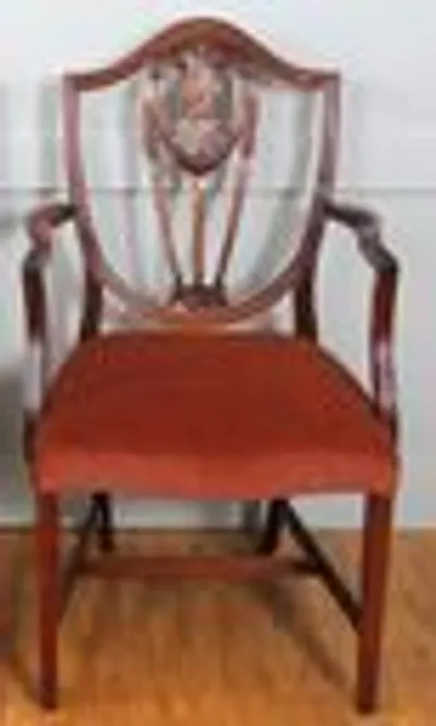 Paar edwardian armstoelen thumbnail 1