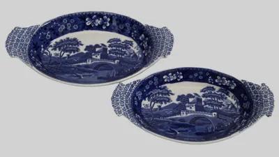 Paar ovale schoteltjes