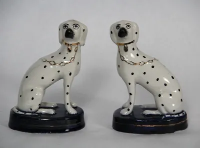 Paar Staffordshire hondjes