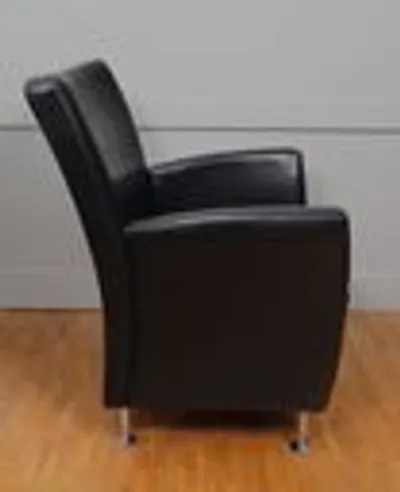 Paar vintage leder zetels Hurup thumbnail 3