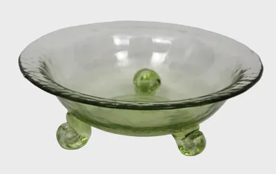 Schaal in groen glas