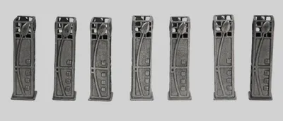 Set vaasjes naar ontwerp van C.R.Mackintosh