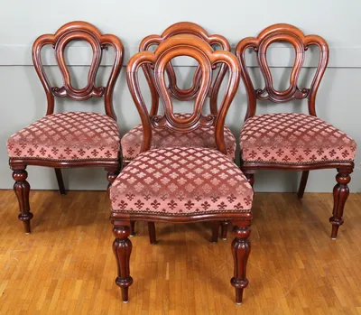 Set van 4 victoriaanse stoelen