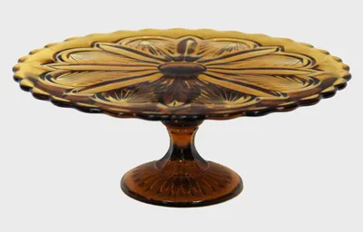 Taartschotel bruin glas