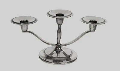 Verzilverd tafelkandelaartje