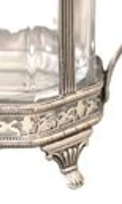 Theeglas in verzilverde houder thumbnail 2