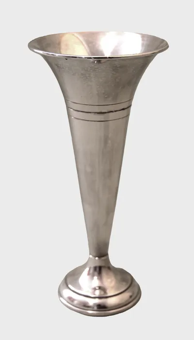 Verzilverde tulpvaas (1)