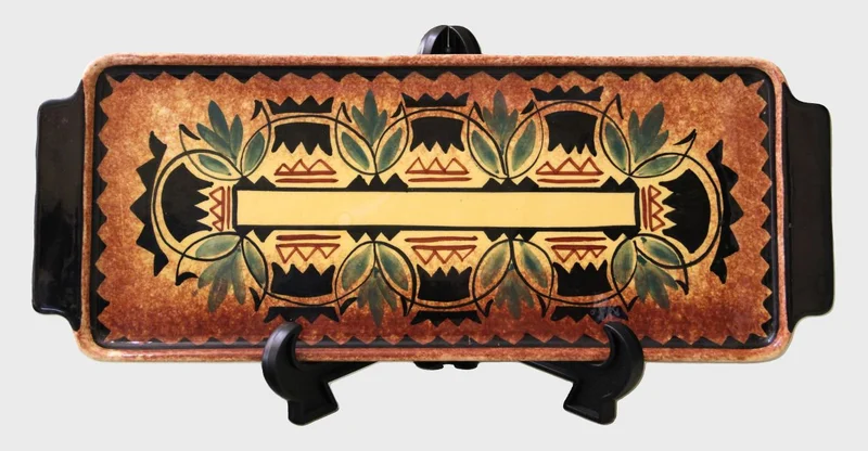 Vintage dienbladje - Porselein › Schalen - €65.00 - Gemerkt St Jean de Bretagne, handgeschilderd
37 x 15cm
