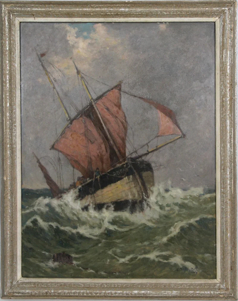 Zeezicht (2) - Diversen › Schilderijen en prenten - €225.00 - Olieverf op board
Gesigneerd L.Depestete
70x54 cm, lijst inbegrepen
Frankrijk